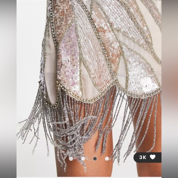 ASOS Metallic Sequin Mini Dress, missing - Picture 2 of 8